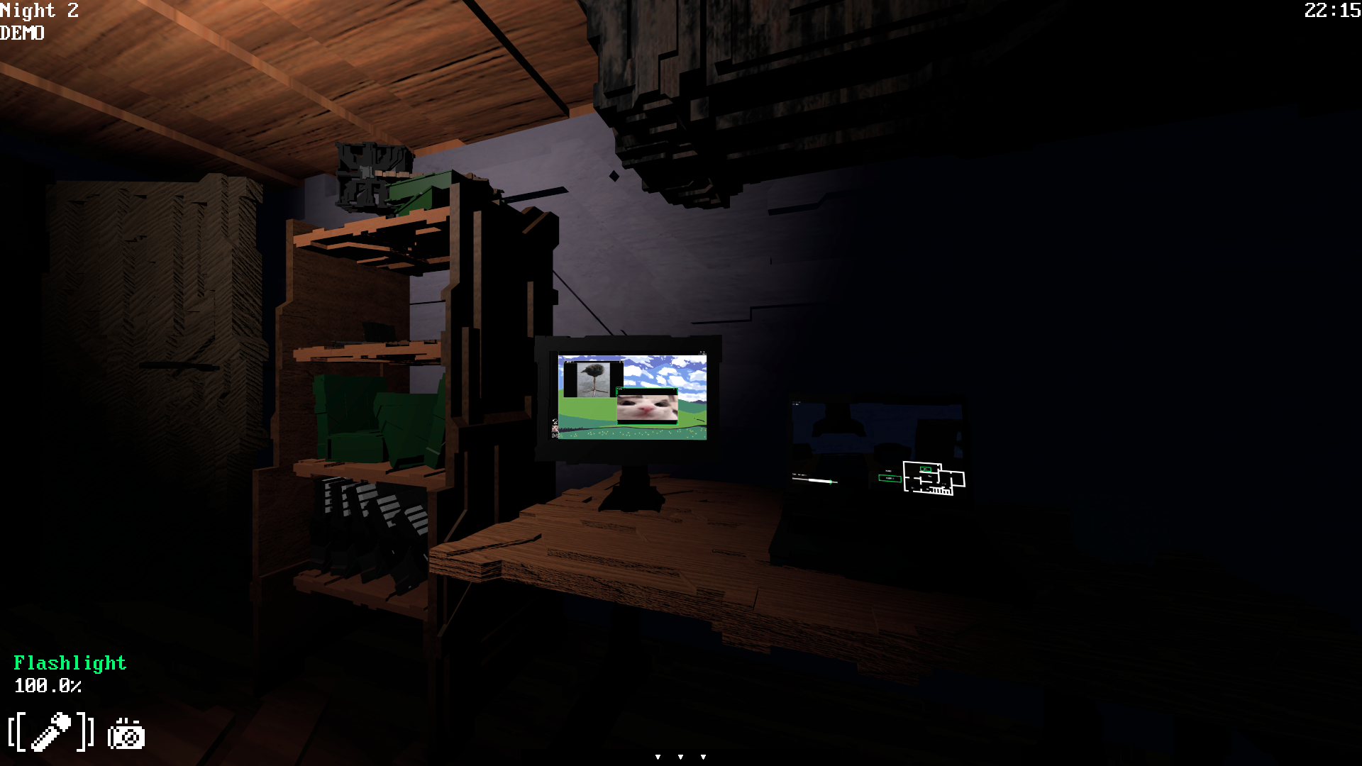 Ein Screenshot des Office aus der Alpha 2. Nicht zu vergessen, ich habe ein ganzes Haus in Blender gebaut.